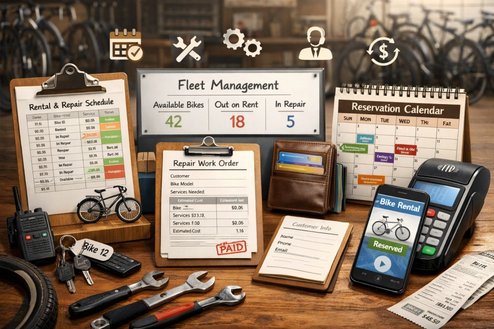 Bicycle Rental & Repair Shop Management System