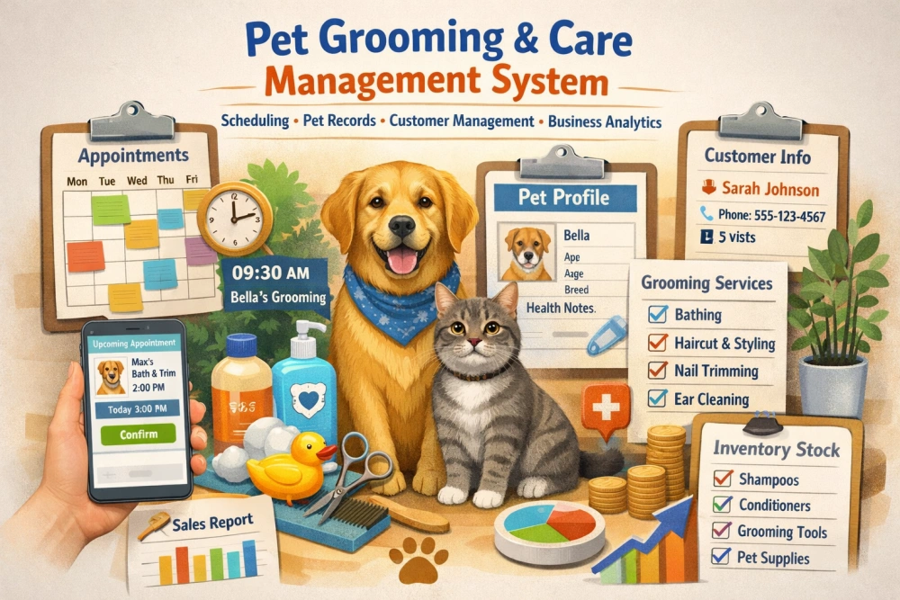 Pet Grooming & Care Service Management System